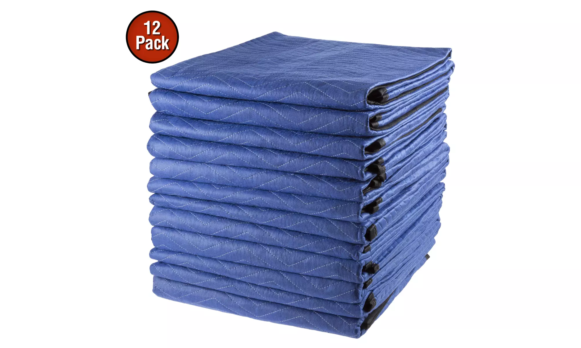 Set of 12 Padded Moving Blankets for Protecting Furniture- 81 x 72 in - Second Medium