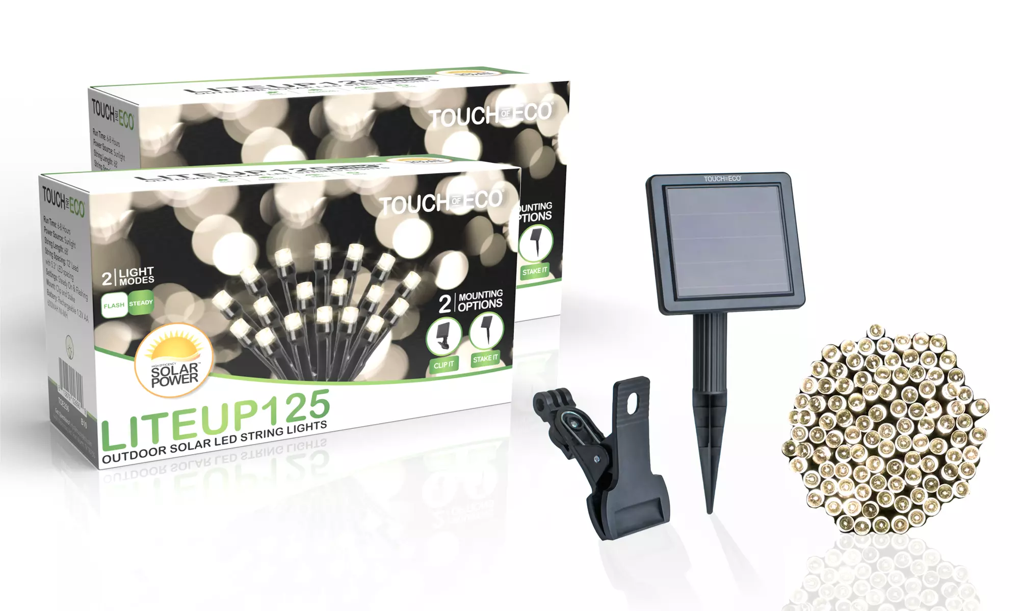 125LED Solar Powered String Lights. Multiple Colors & Quantities Available. 