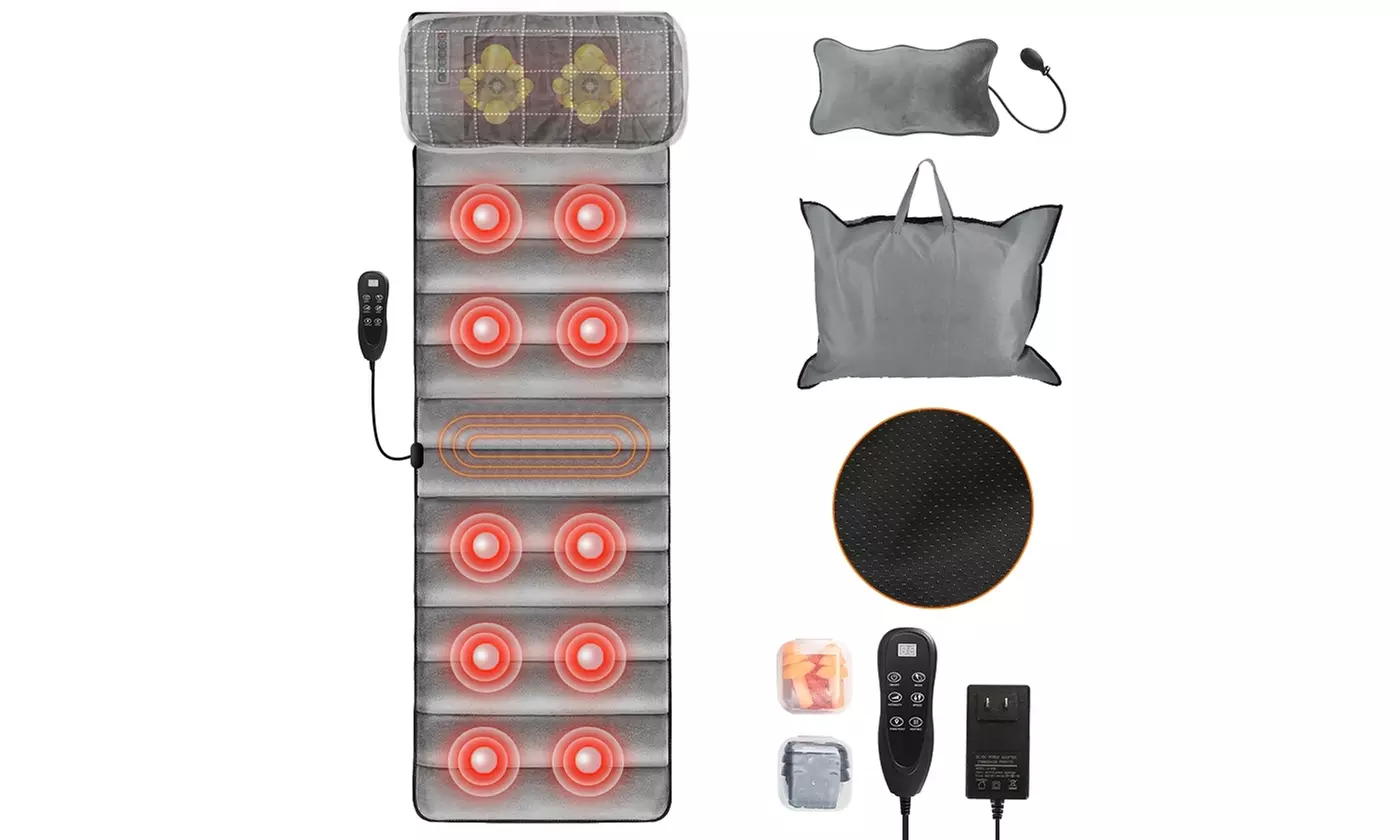 iMounTEK Full Body Electric Massage Mat with Heat Vibration Massage Pad Cushion