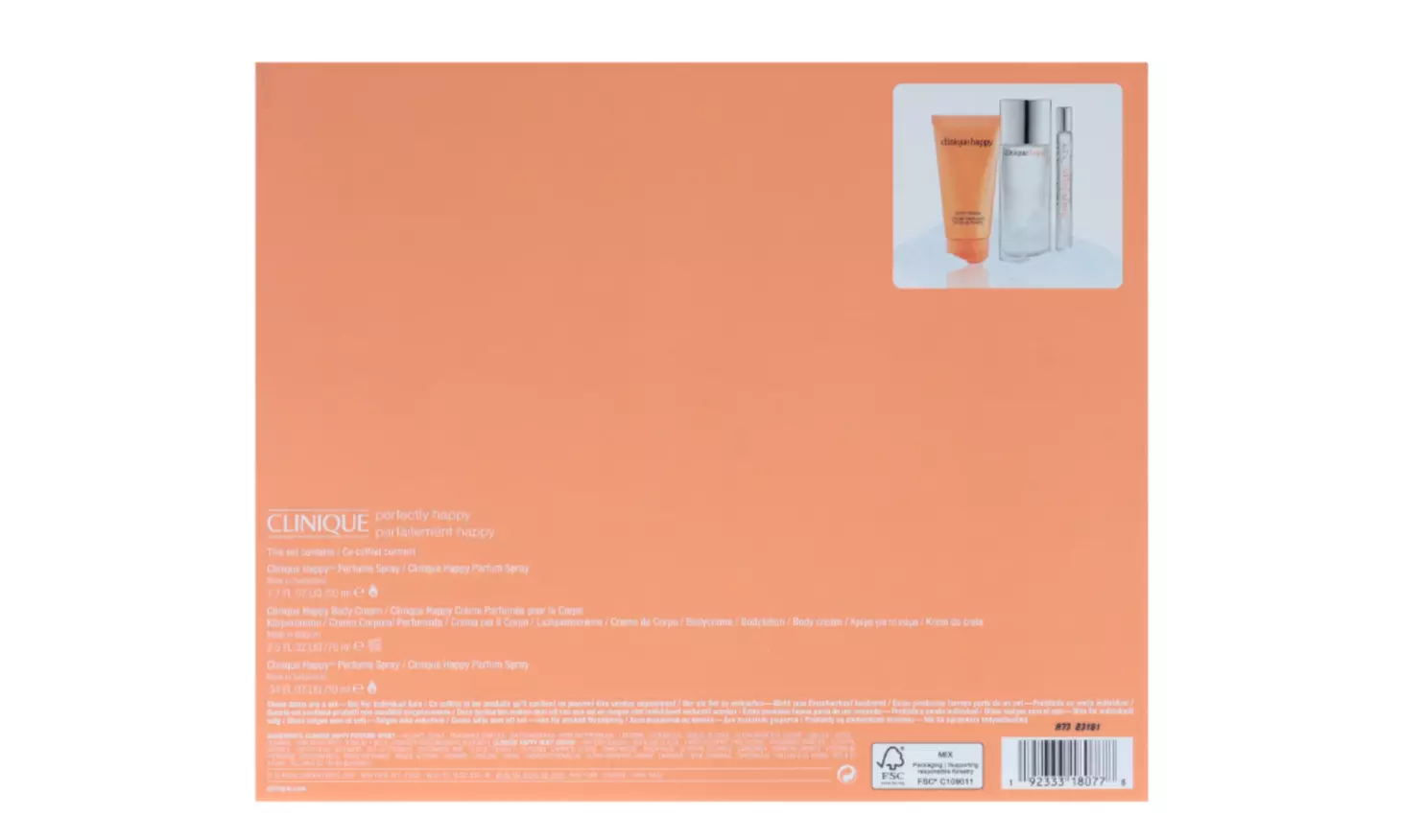 Clinique Happy 3 Piece Eau De Parfum Gift Set for Women