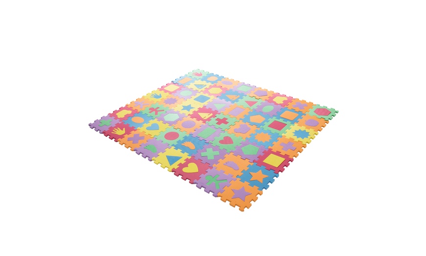 Children Kids Puzzle Floor Mat 56 Squares 6 x 6 Inches Shapes Learning ...