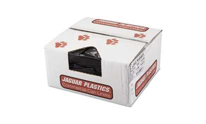 Jaguar Plastics Repro LowDensity Can Liners, Black, 100 Rolls