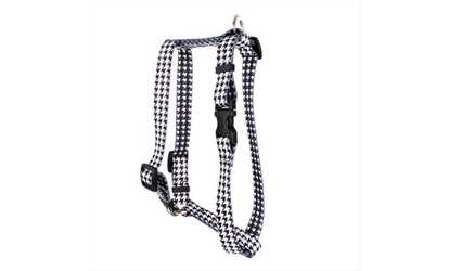 Yellow Dog Design H-HTBW101SM Houndstooth White and Black Roman Harnes