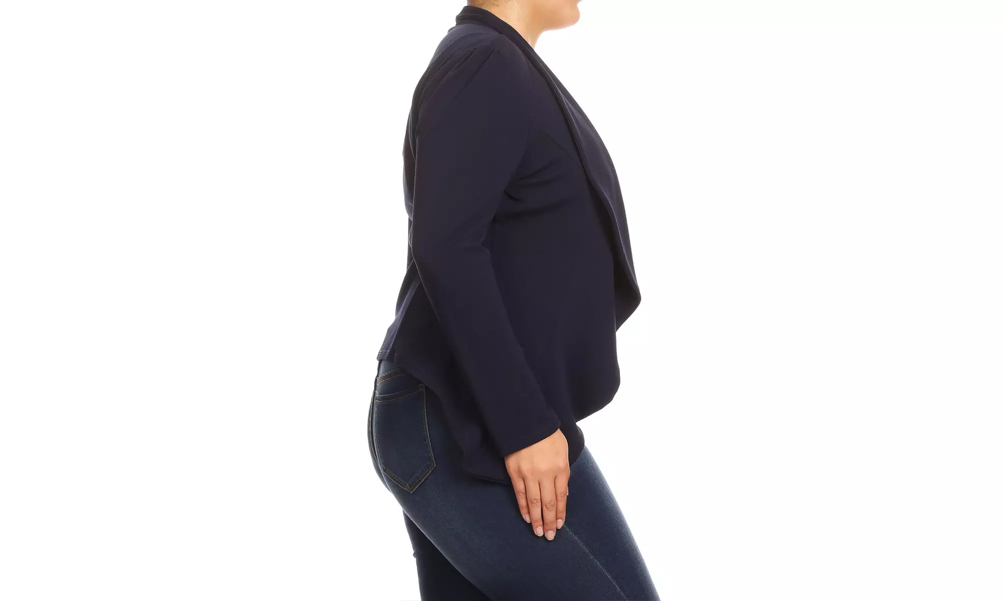 Women's Solid Plus Size Long Sleeves Blazer Jacket