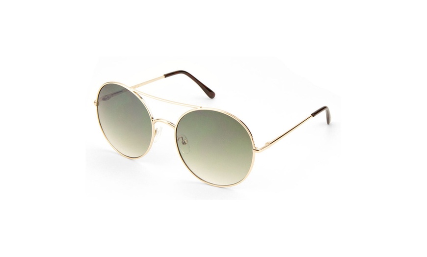 Image 3: MLC Eyewear 'Aria' Double Bridge Round Fashion Sunglasses