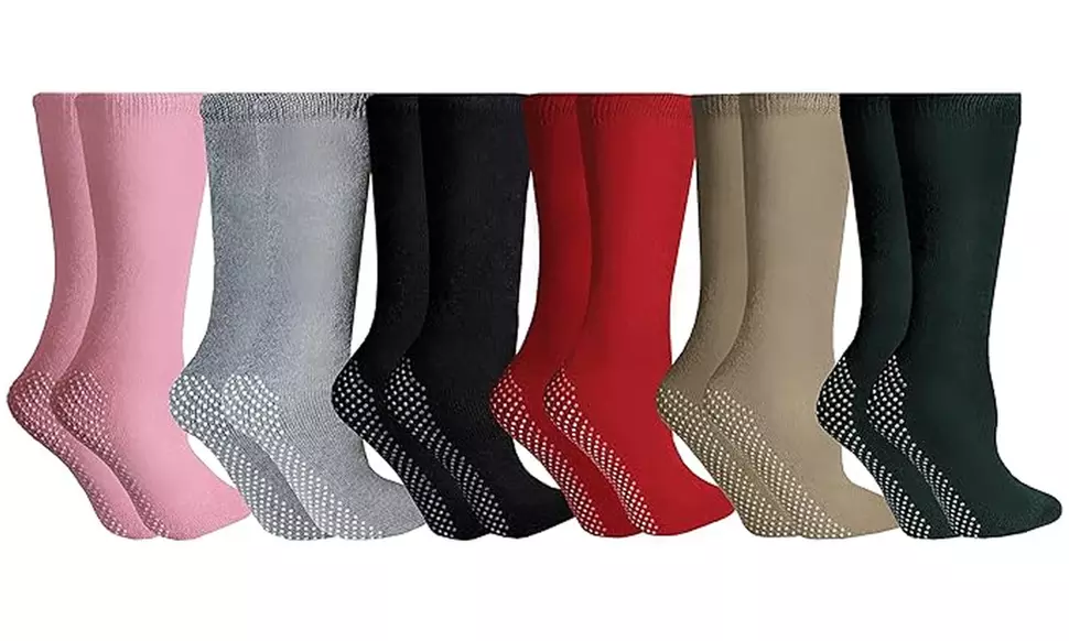 Yacht & Smith Womens Gripper Tube Socks, Non Slip Grippy Socks, Colorful Sock