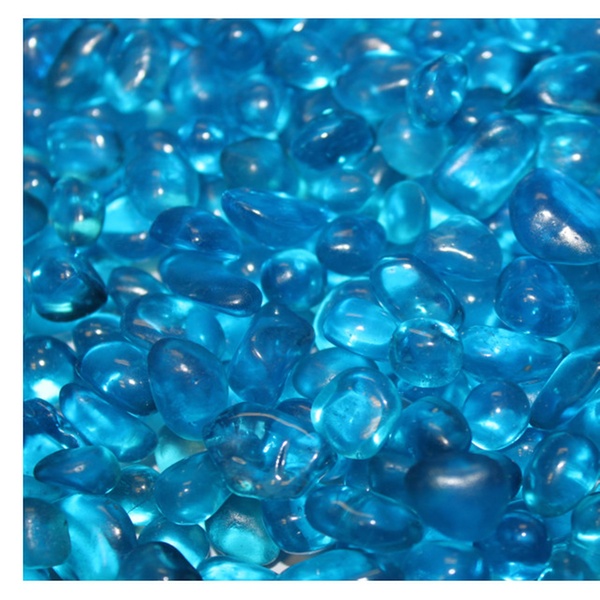 Tahitian Blue Eco Fire Glass Dots Firepit Glass 10 Pounds Great