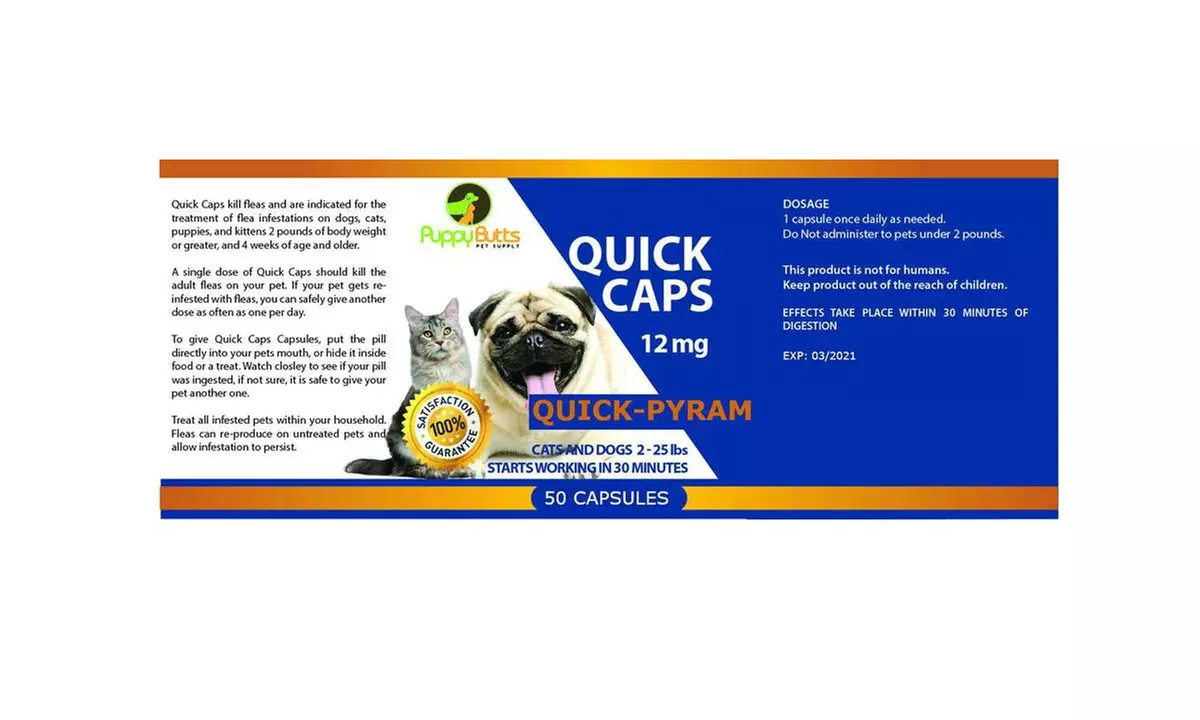 Pet Capsules Quick Caps Flea Killer For Cats And Dogs - Second Medium