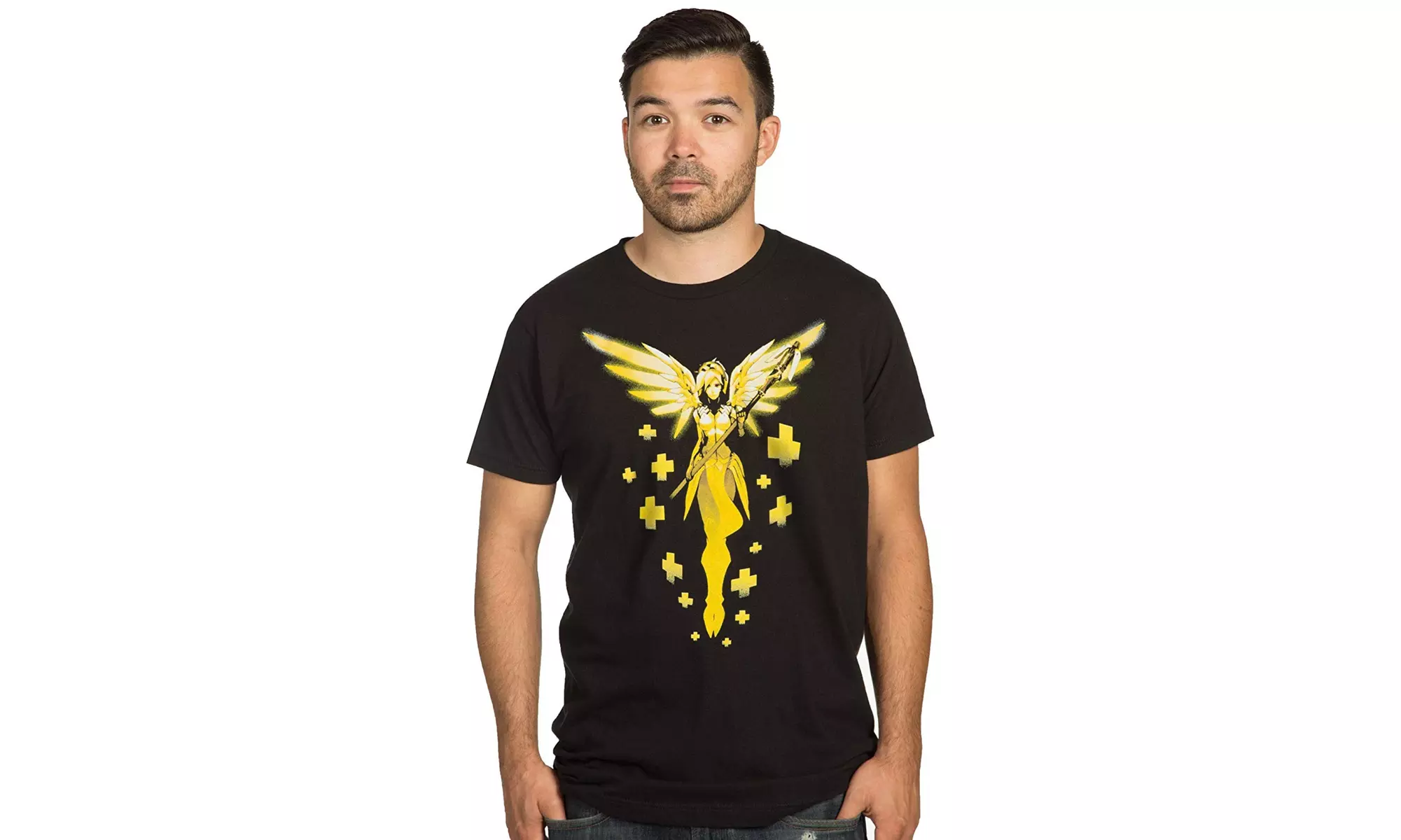 JINX Overwatch Men's Have Mercy Premium Cotton T-Shirt - Primary Image