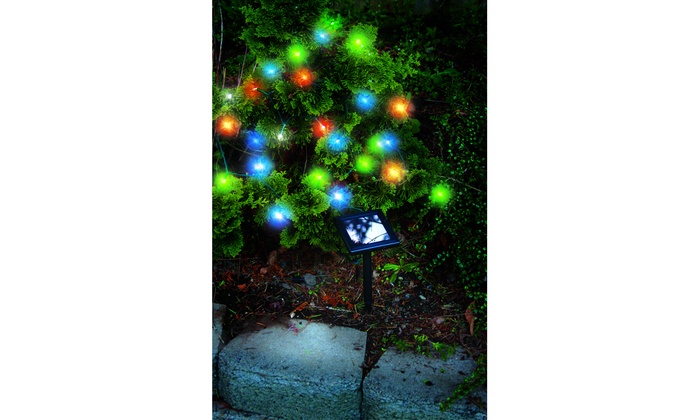 Up To 65 Off On 150 Led Solar Powered String Groupon Goods 150 Led Solar Powered String Lights