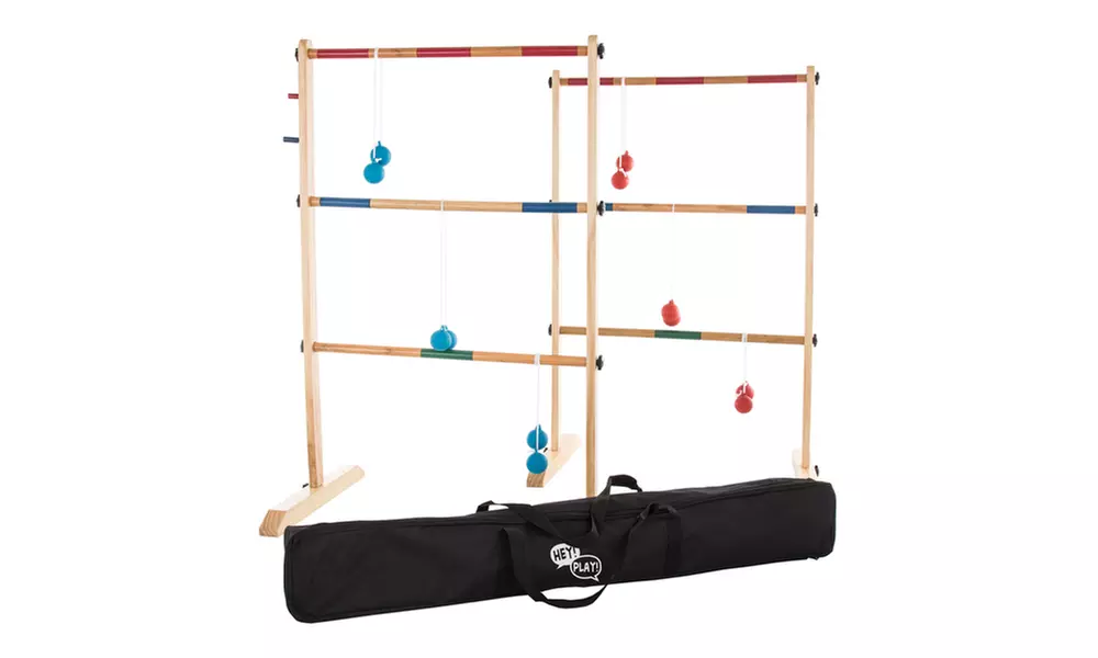 Double Wooden Ladder Golf with 6 Bolas by Hey! Play! - Primary Image