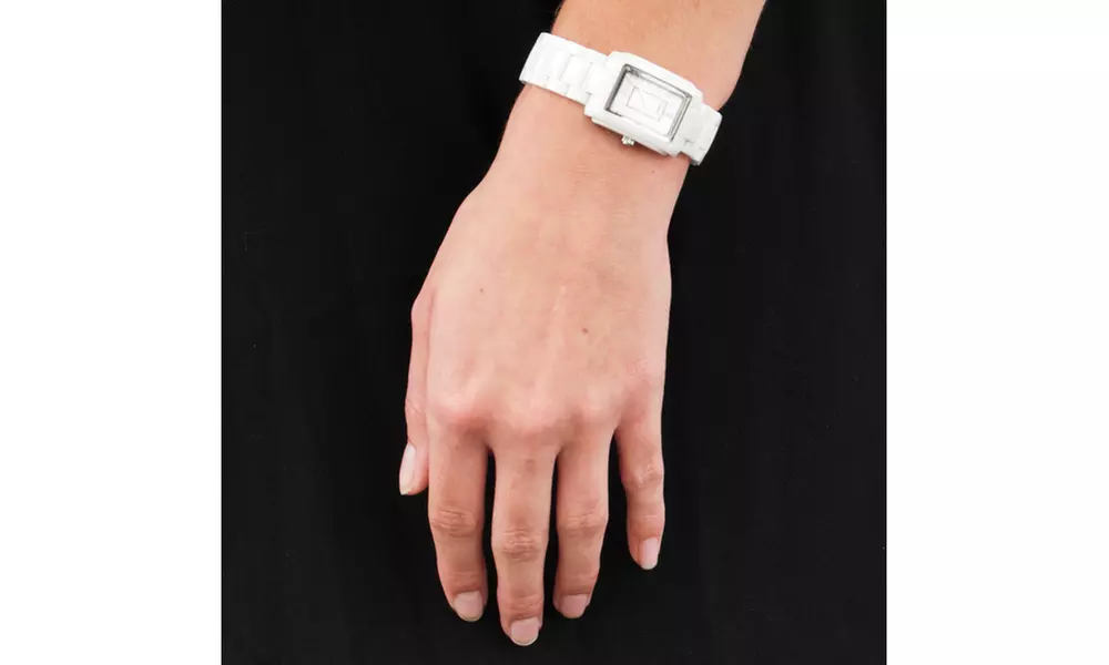 Fossil Women's 'Adele' White Ceramic Watch - Second Medium