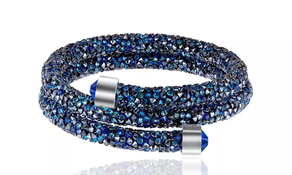 Crystal Energy Double Wrap Bracelets Made with Crystals from Swarovski  - Primary Image