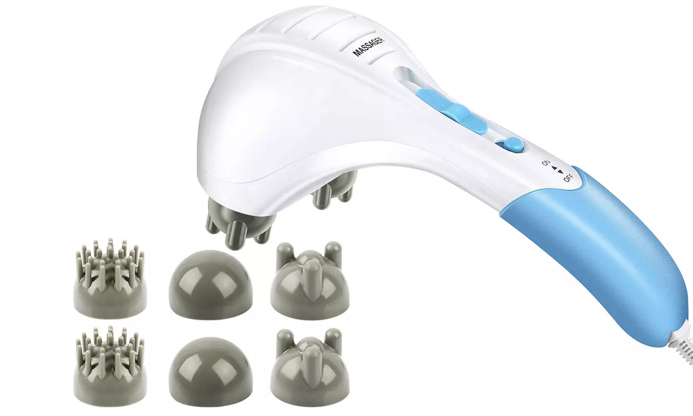 iMounTEK Handheld Full Body Dual Head Massage Wand Electric Percussion Massager