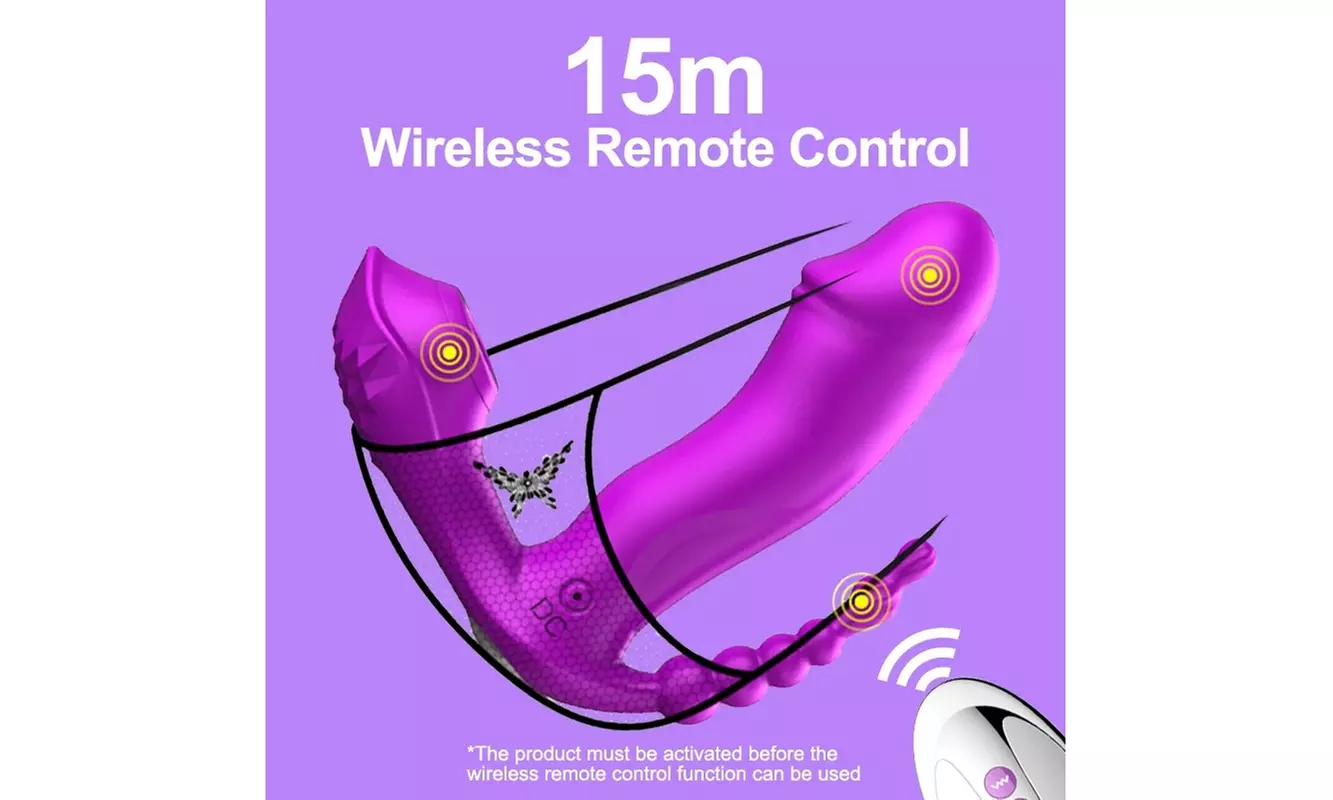 3 In 1 Wearable Dildo Vibrator Sex Toys Anal Clitoris Stimulator G-spot Suction
