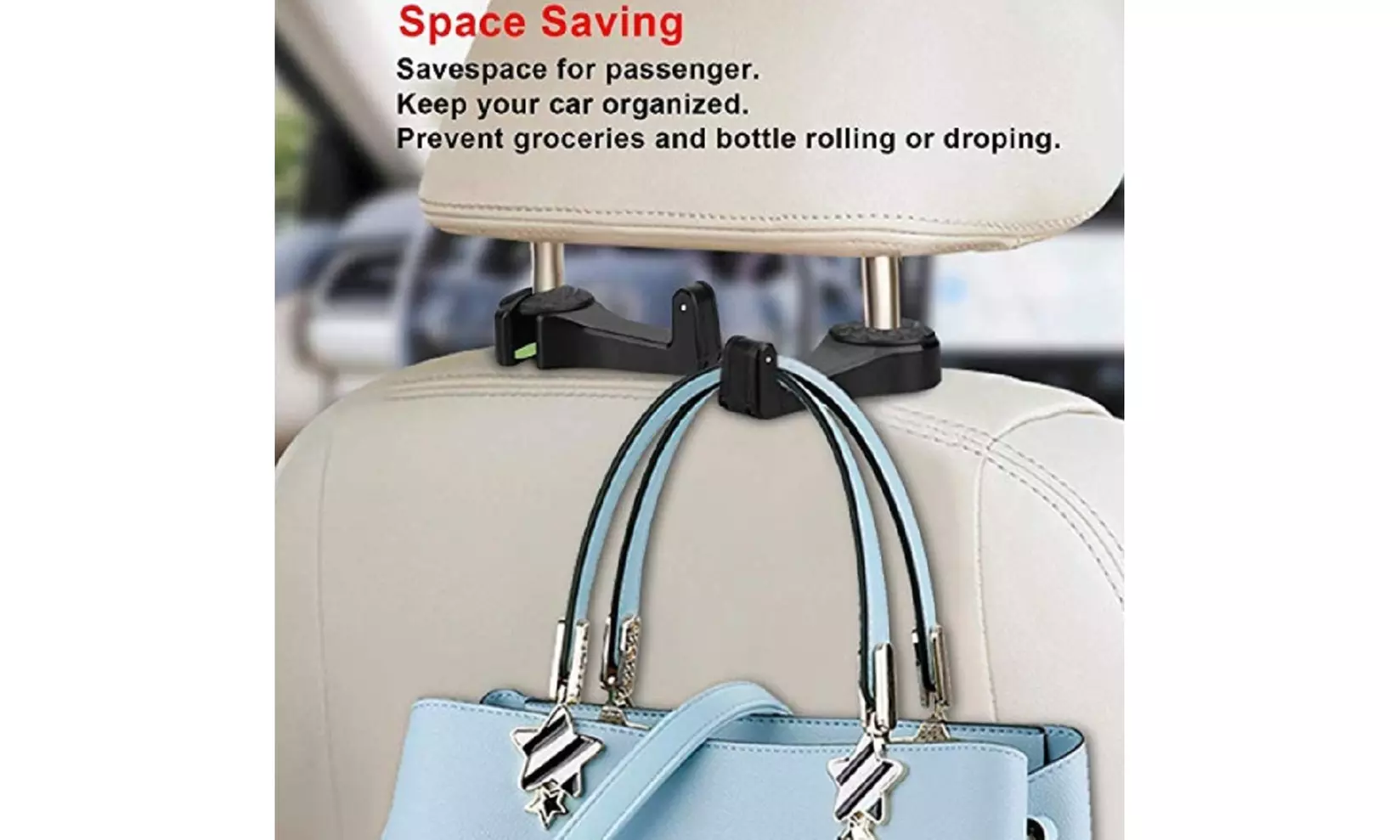 2 Pcs Car Seat Headrest Hook Backseat Purse Hanger Bag Cloth Hanging Holder US