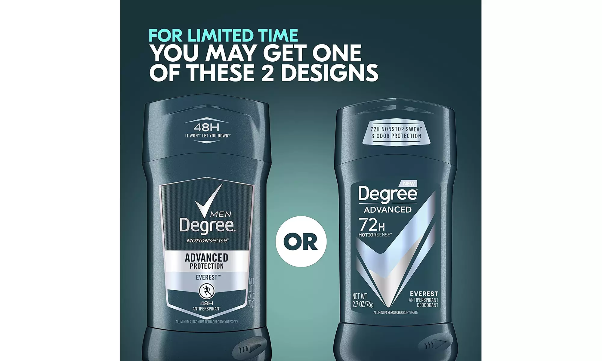 Degree Men antiperspirant deodorant 72-hour sweat - Primary Image