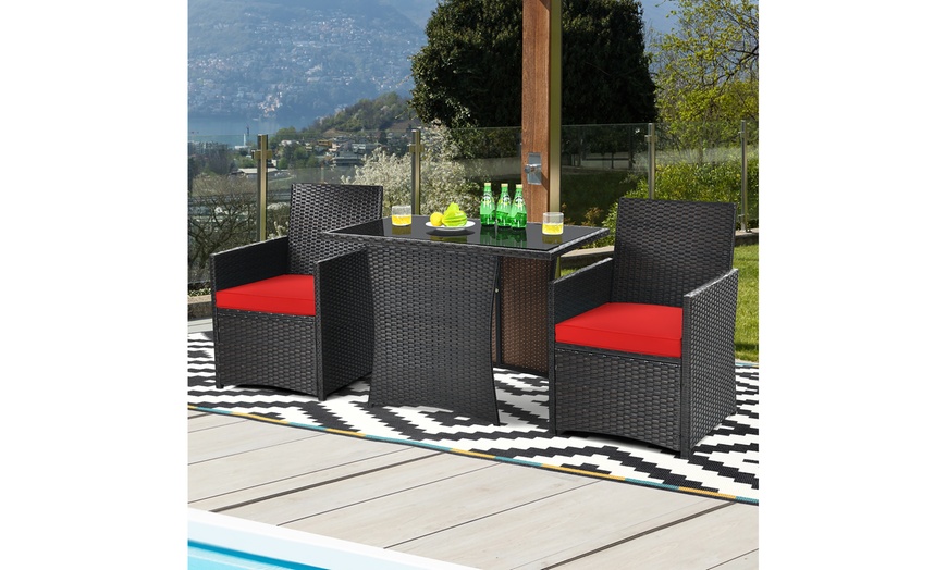 Up To 56% Off On Costway 3PCS Patio Rattan Fur... | Groupon Goods