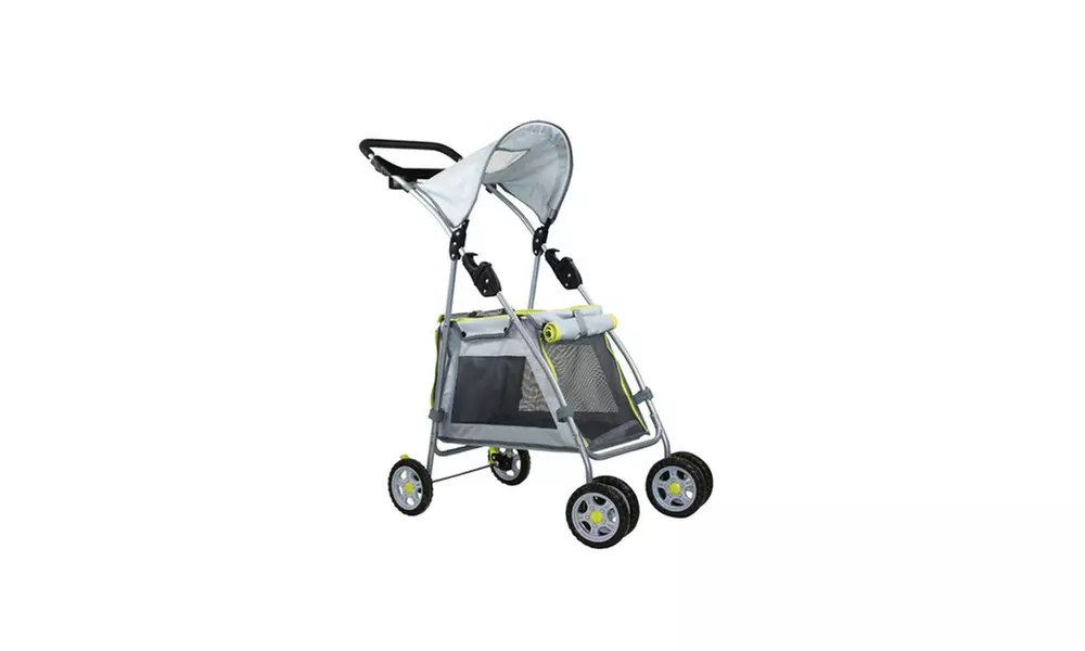 Outward Hound Walk N Roll Top Flap Stroller Grey 12" x 10.5" x 40" - Primary Image