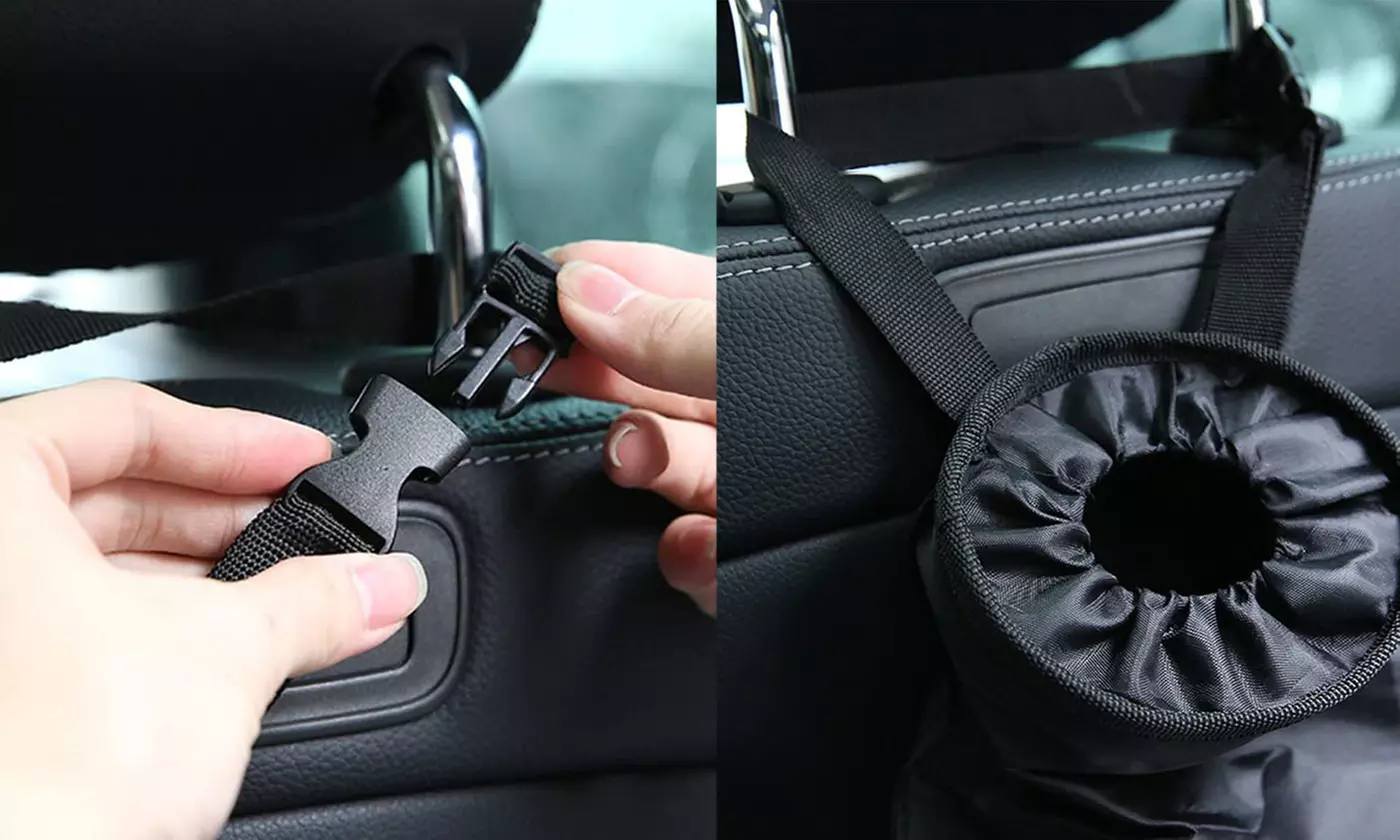 2 Pack Car Trash Bags Car Trash Can Washable Eco-Friendly Seat Back Hanging