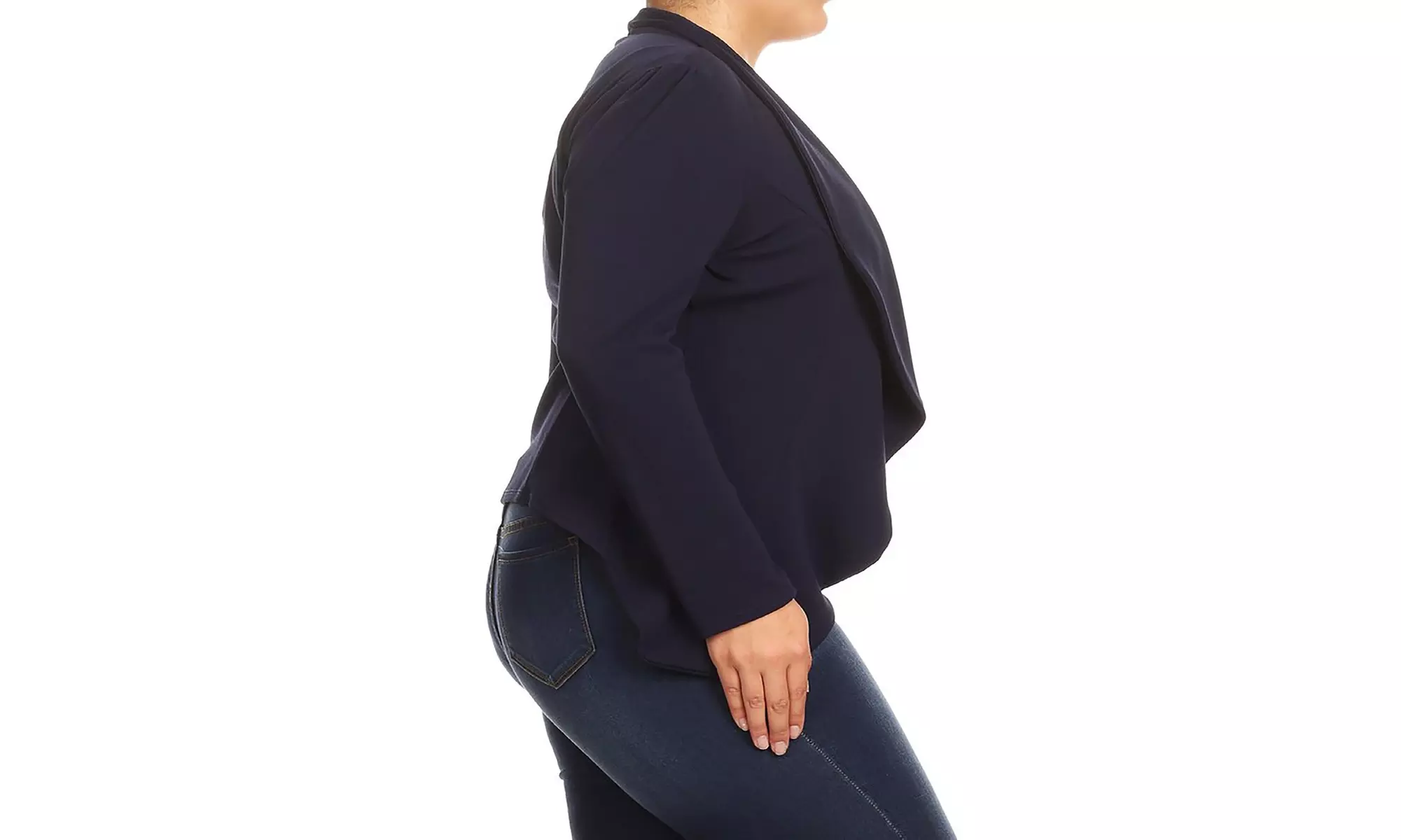 MOA Collection Womens Open Front Blazer with Plus Size