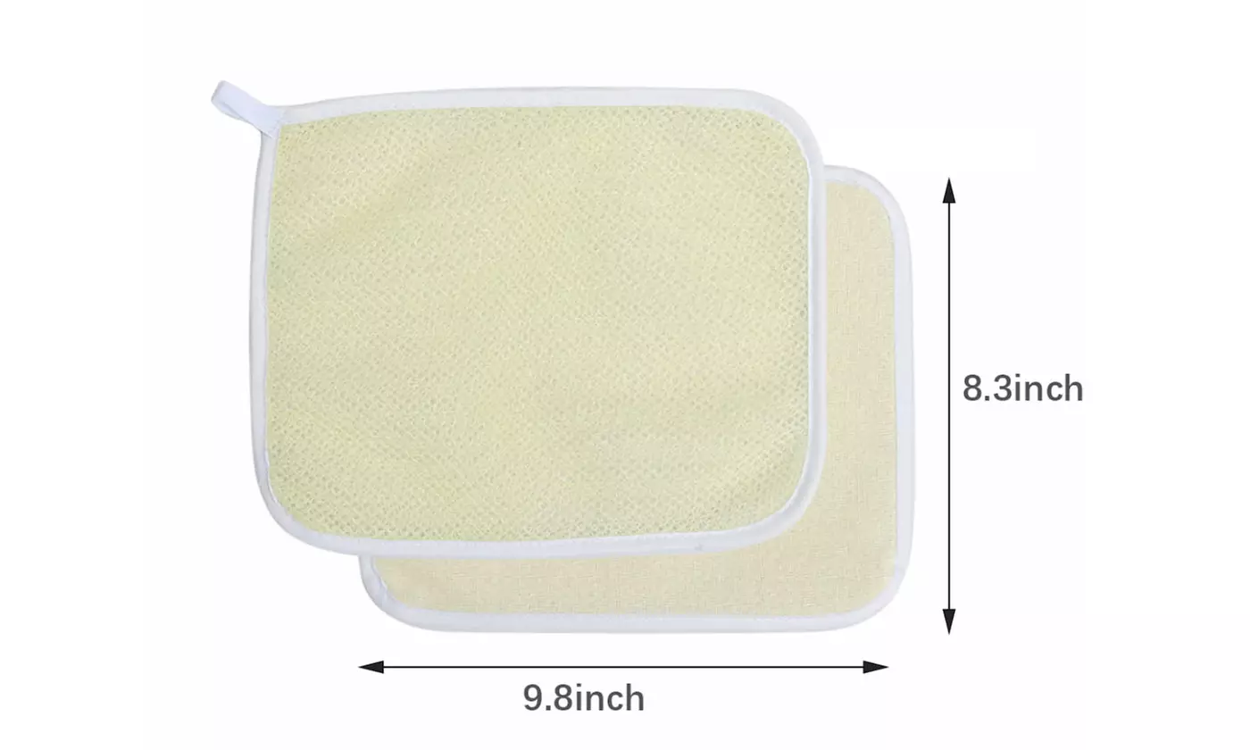 5 Pieces Exfoliating Face and Body Wash Towel Weave Bath Cloth