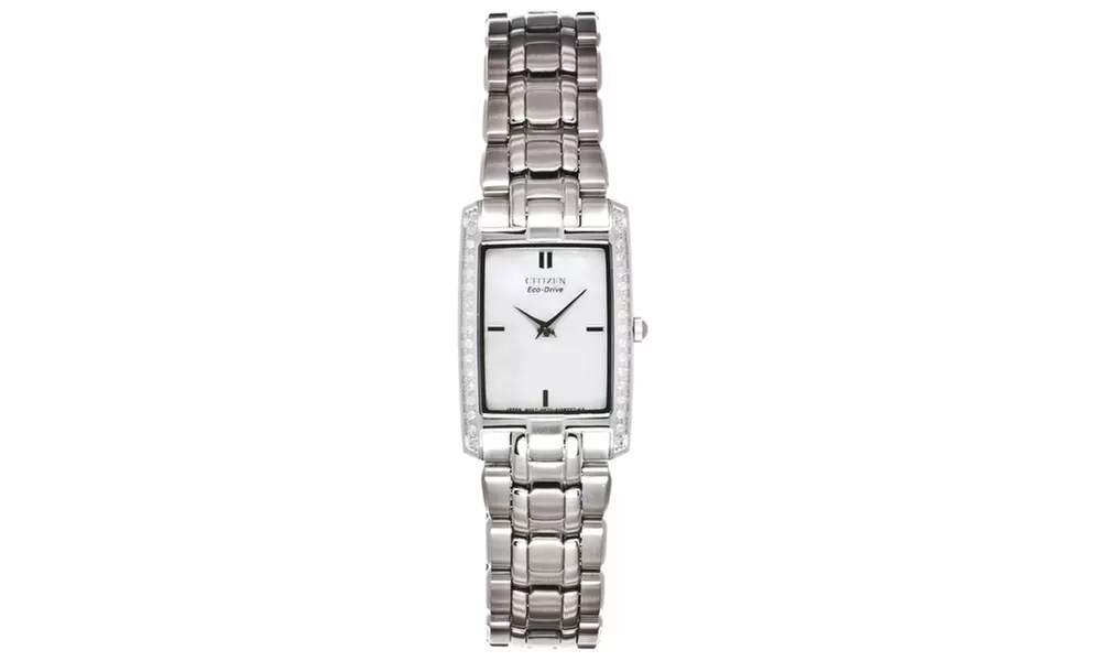 Citizen Women's 'Stiletto' Eco-Drive Mother-of-pearl Analog Watch - Primary Image