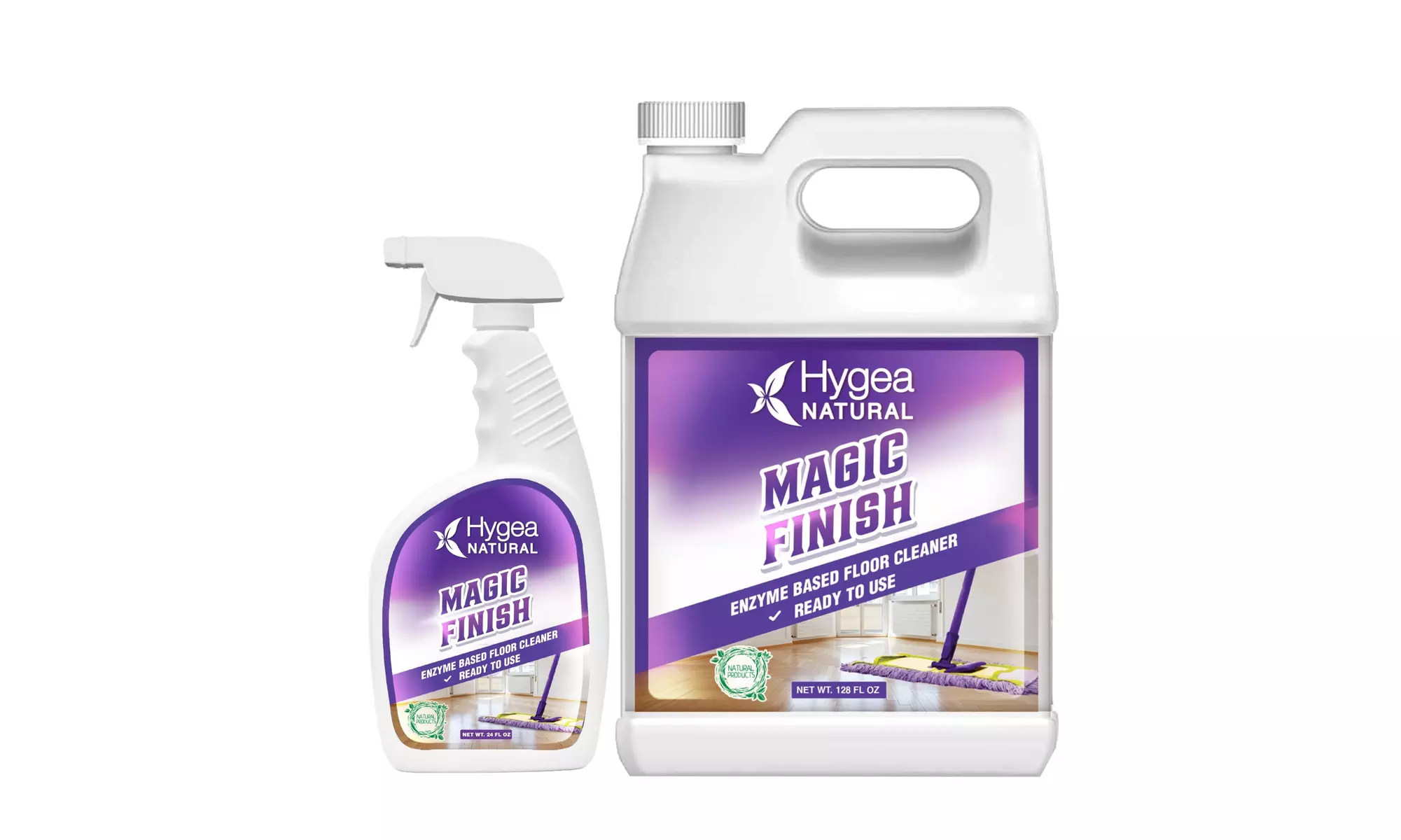 Magic Finish - Natural Enzyme-Based Floor Cleaner Ready to use 24oz Spray Refill - Second Medium
