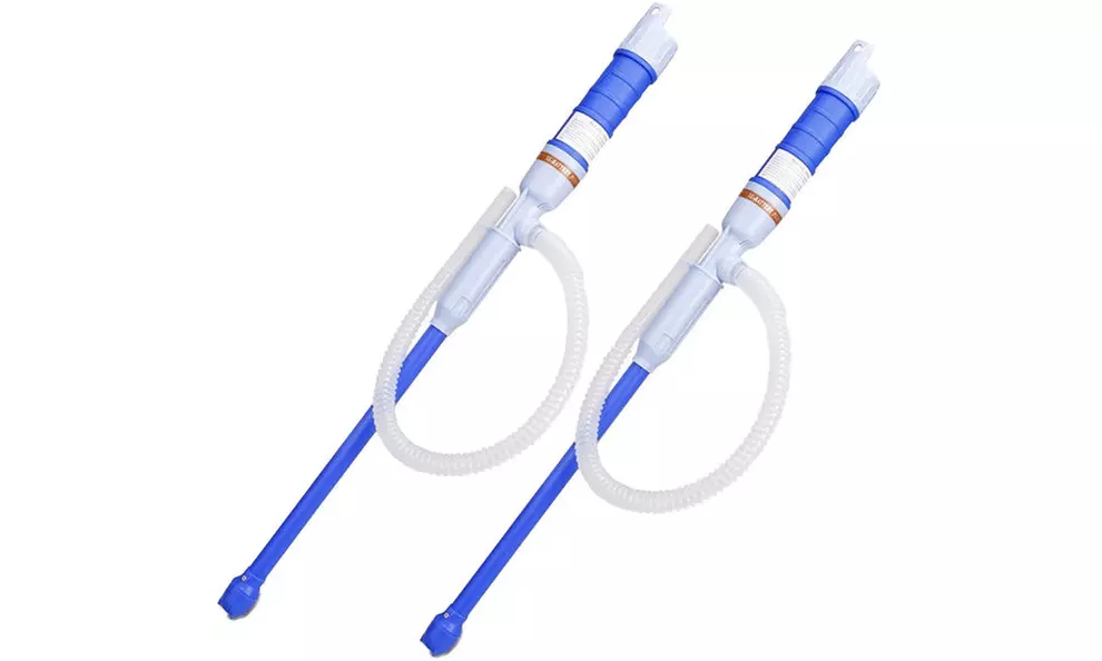 2pc Turbo Electric Liquid Transfer Siphon Pump Cordless Battery Powered Gas Oil  - Primary Image