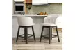 Costway Set of 2 or 4 Fabric Upholstered Counter Height Bar Stools for Kitchen  - Second Medium