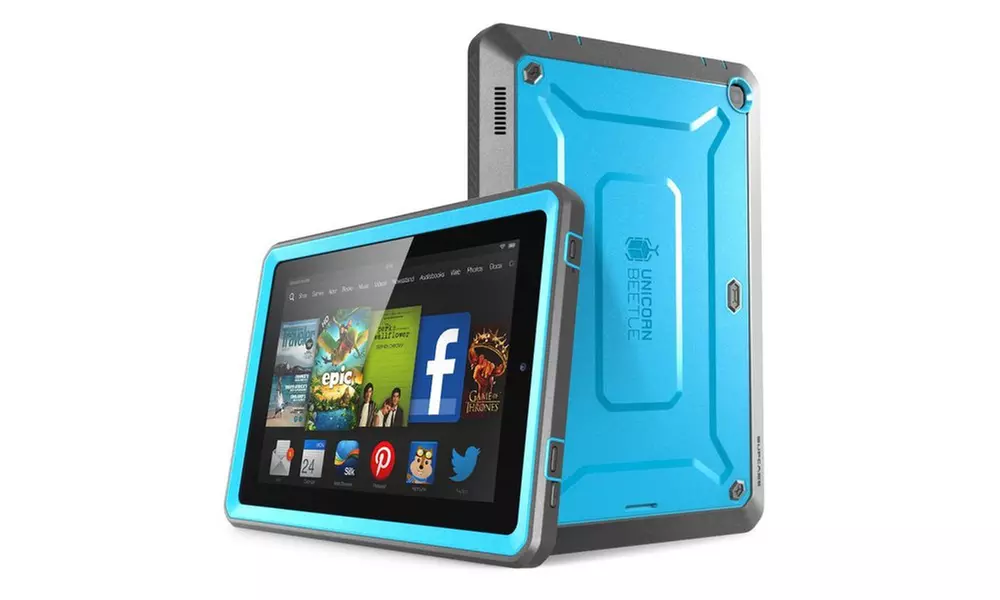 SUPCASE Amazon Kindle Fire HD6 Case - Unicorn Beetle PRO - Black Black - Second Medium