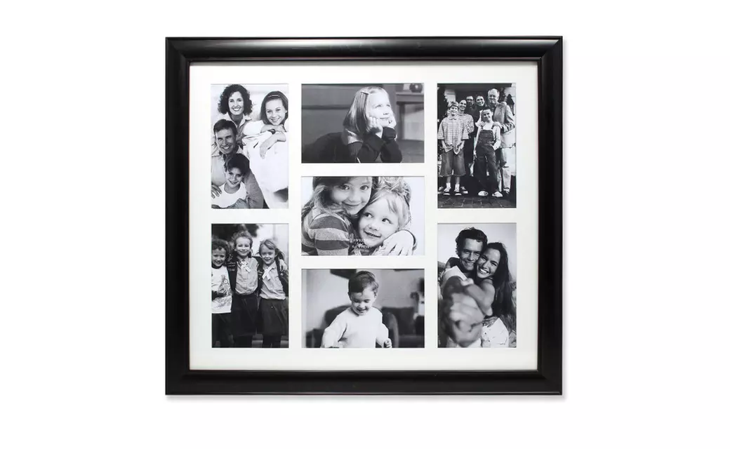 Black Collage Frame - Seven Opening 4x6 Gallery Frame - Primary Image