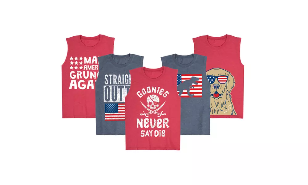 USA-Themed Boys Muscle Tank - Primary Image
