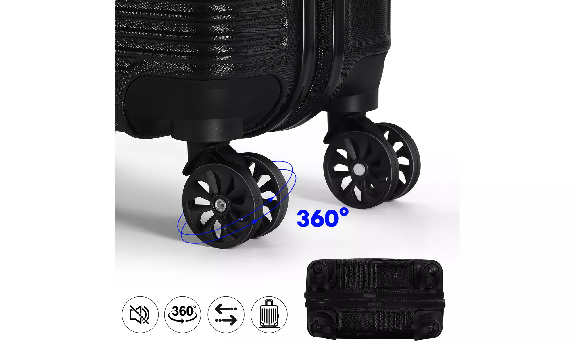 Dual Spinner Hard-Sided Carry-On Two-Piece Luggage Set