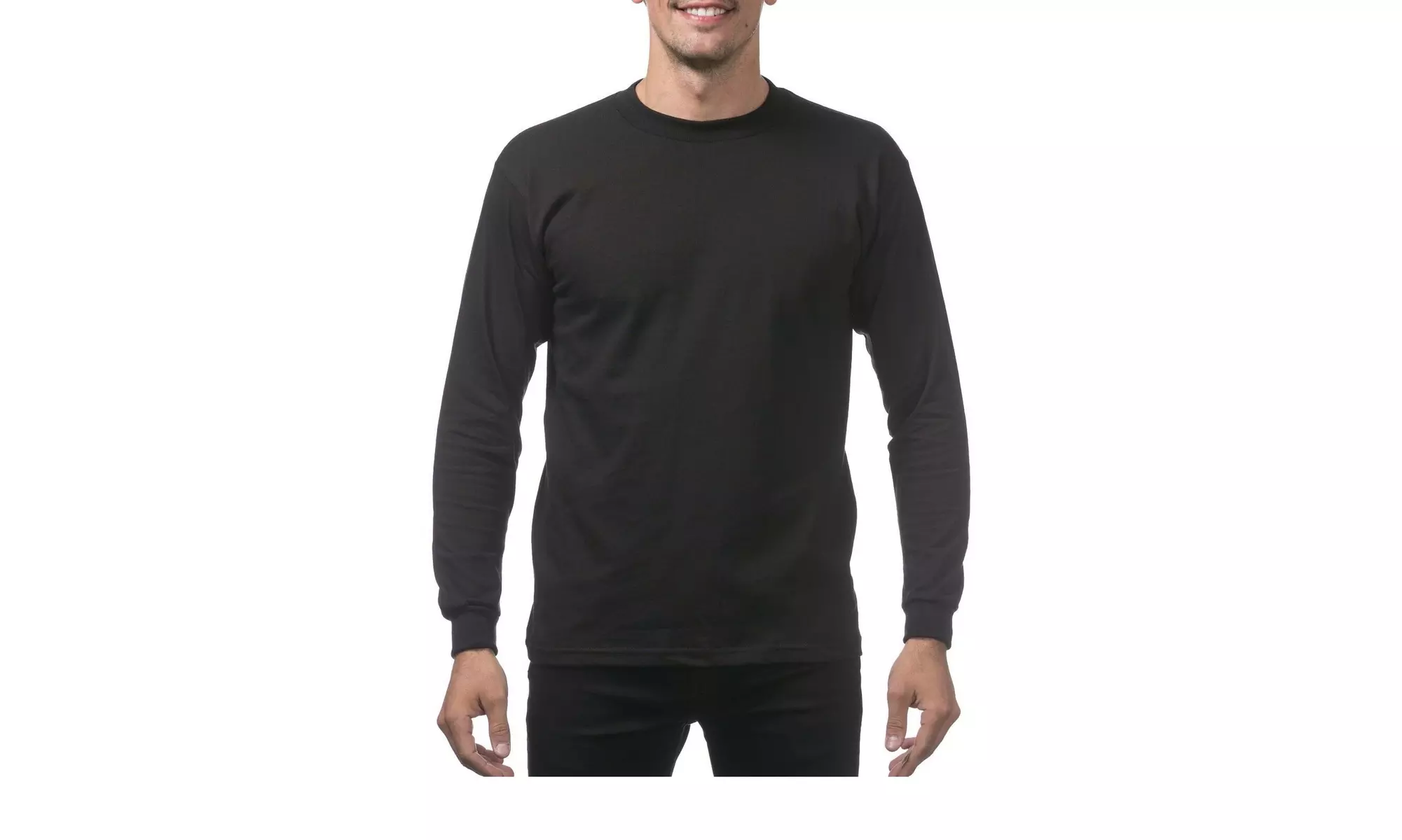 PRO CLUB LONG SLEEVE HEAVYWEIGHT T SHIRTS PROCLUB MEN PLAIN T SHIRT BIG AND TALL - Primary Image