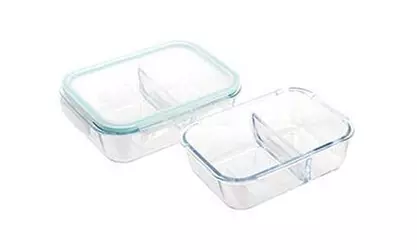 Borosilicate Glass Meal Prep Containers with Snap Locking Lids (1-3or 5 Pack)