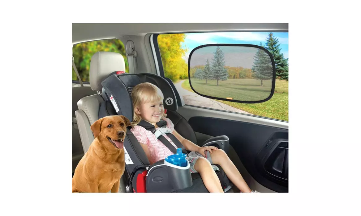 4-Pack Sun Shade-Static Cling Auto Window Shades - Super UV Protection
