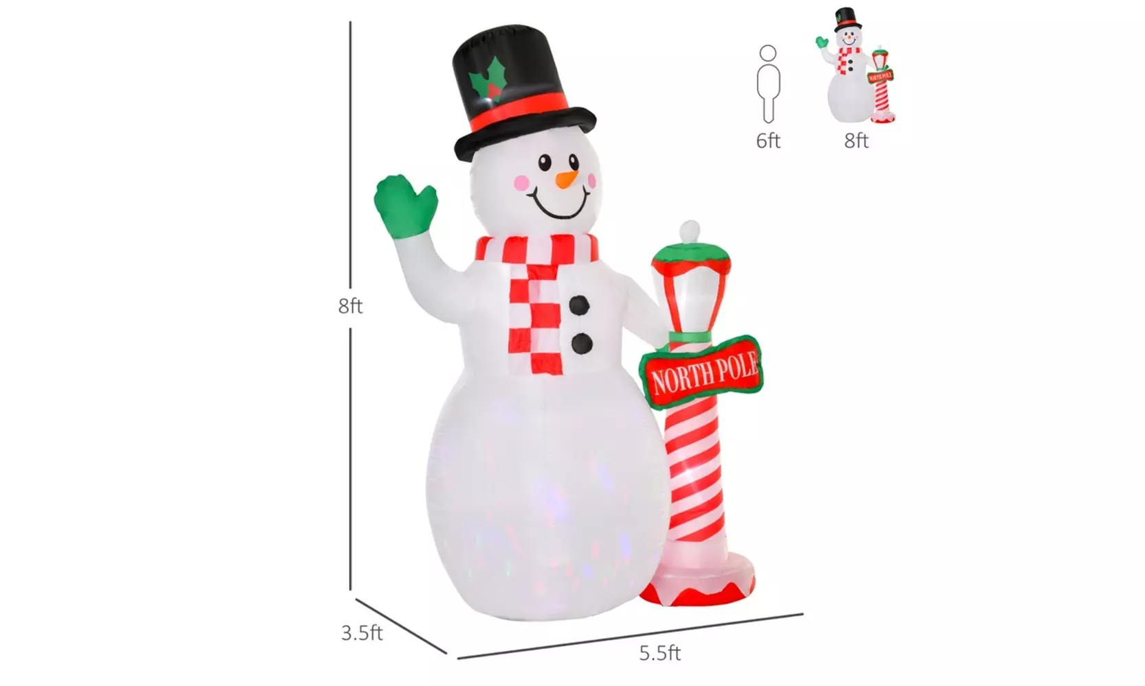 Snowman Inflatable outdoor Lawn Yard Xmas Decor