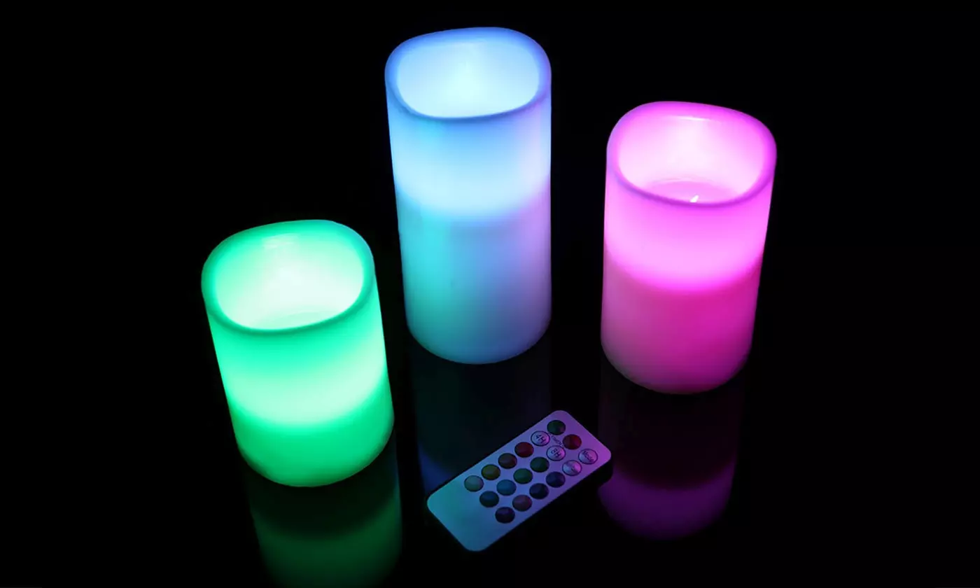 iMounTEK Color-Changing LED Flameless Candles with Remote (3- or 6-Pack)