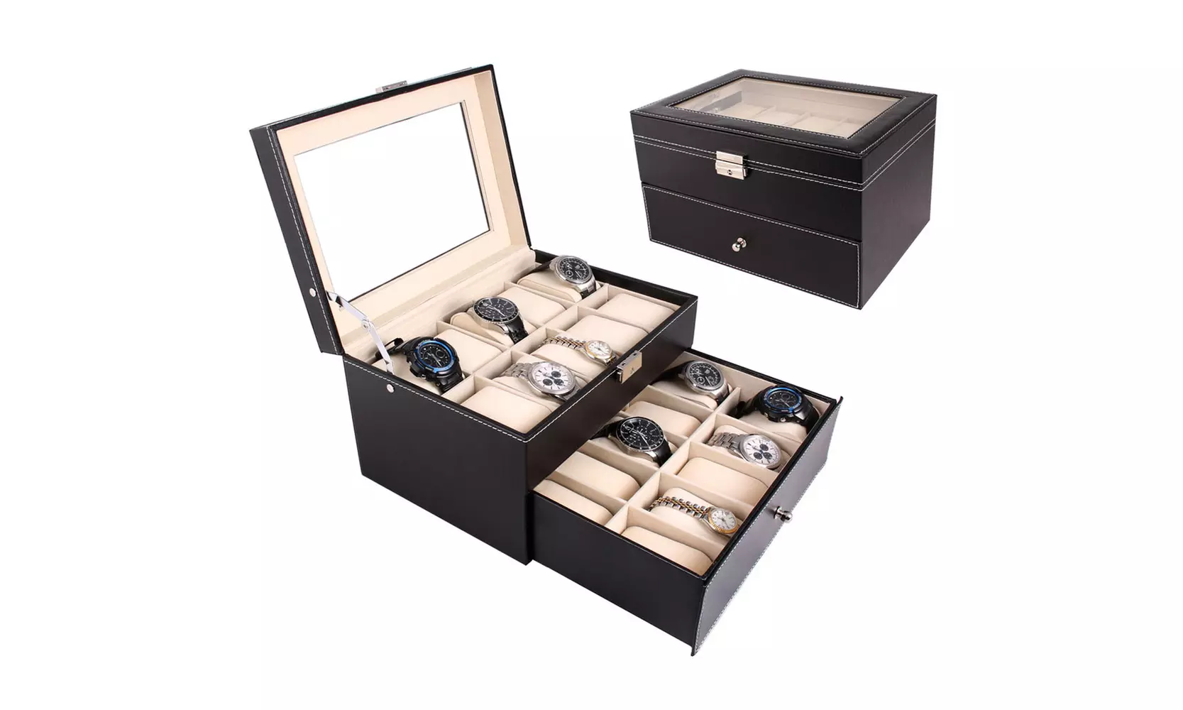 6/10/12/20 Slots Watch Box Collection Storage  - Primary Image