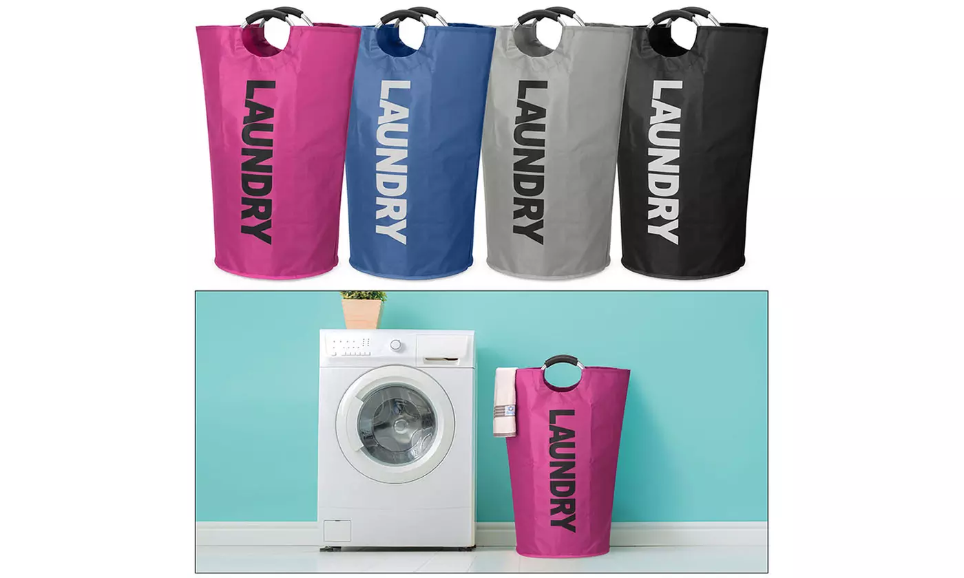 90L Large Waterproof Laundry Baskets with Foam Protected Aluminum Handles