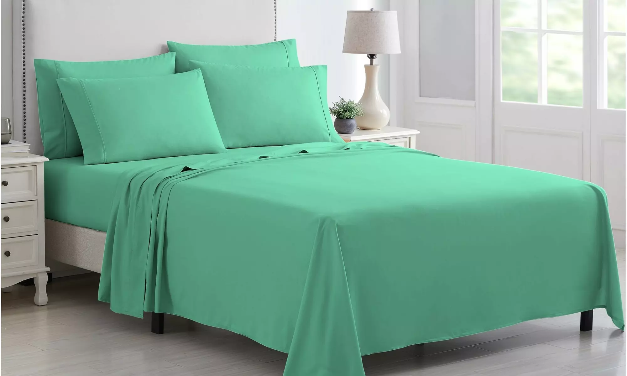 Kathy Ireland 6 Piece Brushed Microfiber Sheet Set