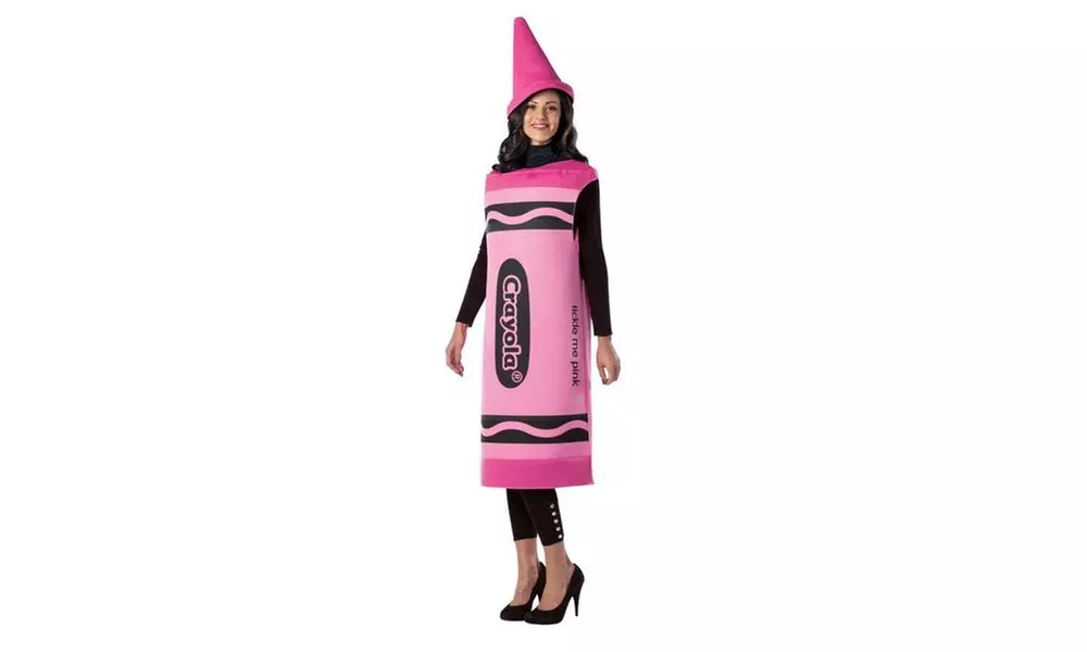 Crayola Tickle Me Pink Crayon Adult Costume - Primary Image