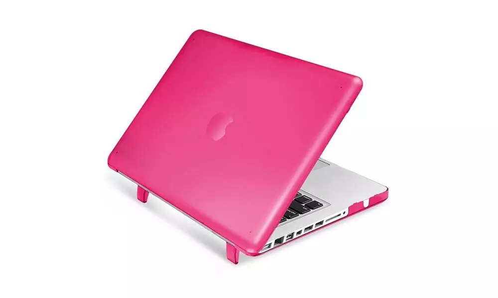 Insten Pink Rubberized Hard Clip-on Case Cover For MacBook Pro 13" - Primary Image