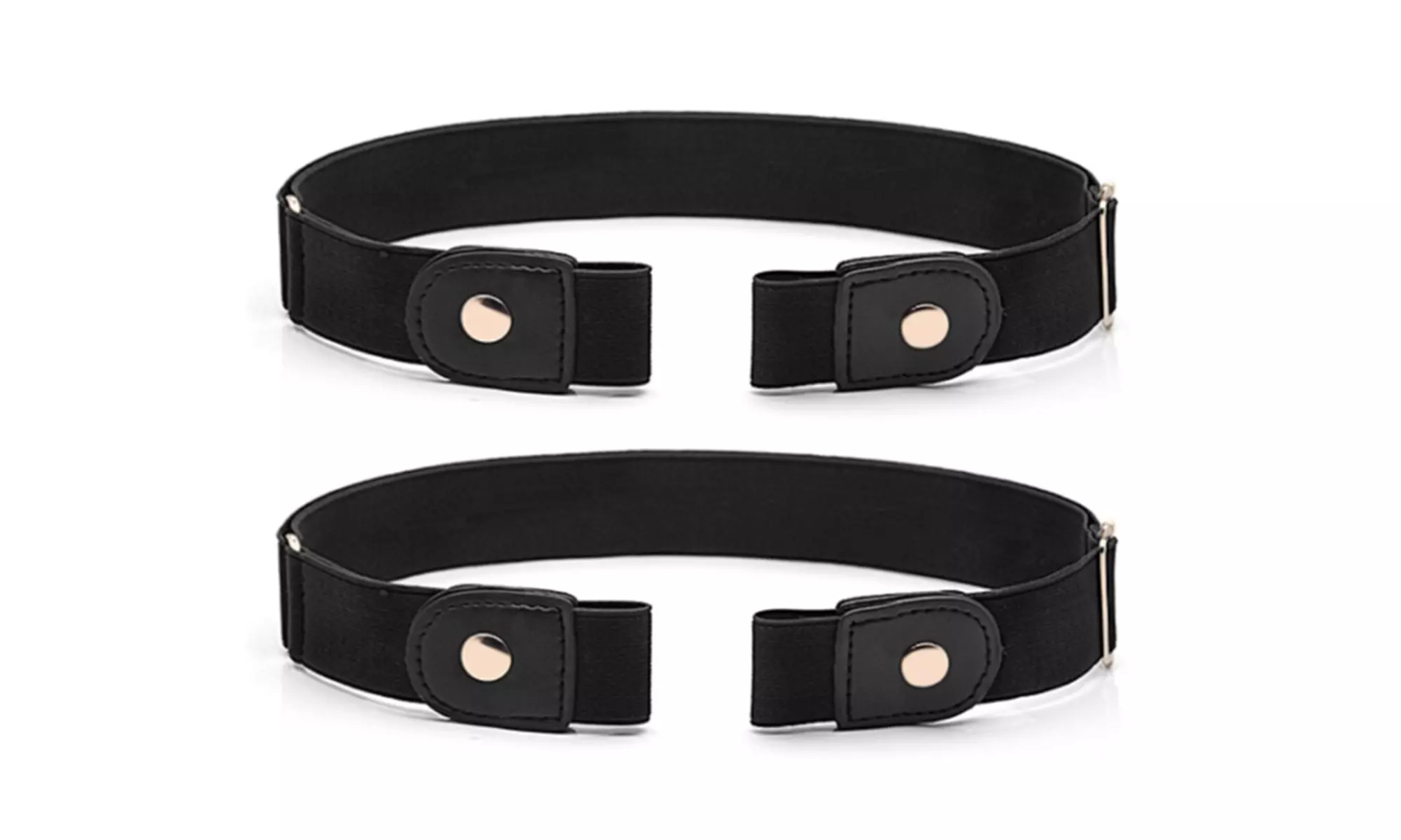Buckle Free Comfortable Elastic Belt Adjustable Invisible Stretch Belt 2 pcs