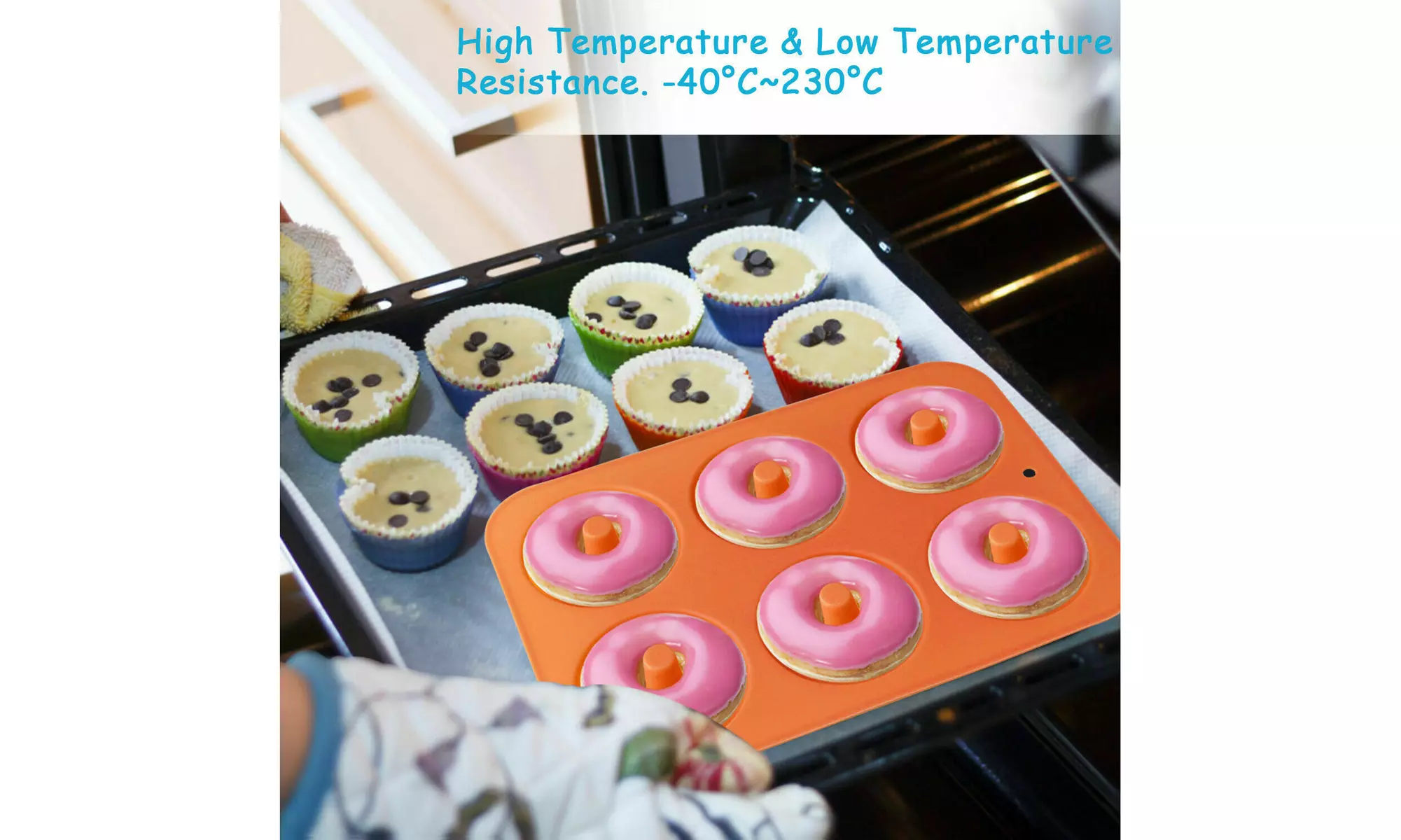 Silicone Donut Mold Donut Mould Pan Baking Tray Bagels Cake Biscuit Muffins