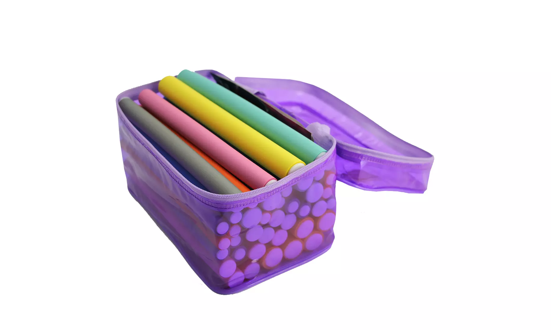 42-Purple Pack Magic Twist Flex Flexi Rods, Foam Hair Curlers Styling - Primary Image