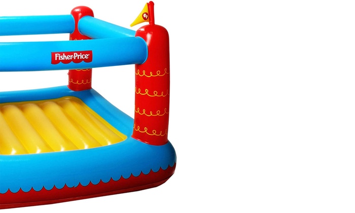 fisher price bouncetastic inflatable castle bouncer with removable mesh walls