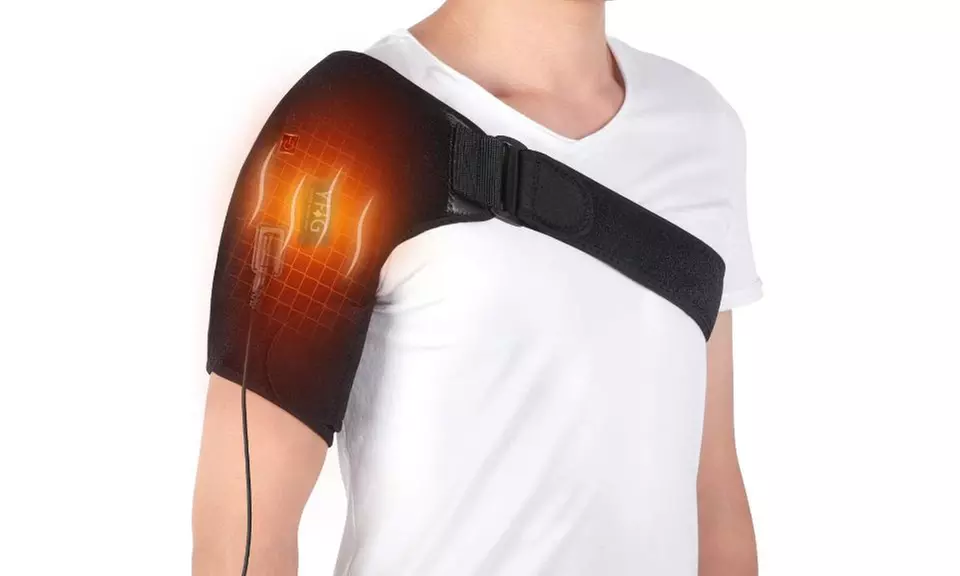 Electric Adjustable Heating Therapy Shoulder Brace Pain Relief Back Support - Primary Image