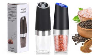 Gravity Electric Pepper Salt Grinder Automatic One-Hand Operated